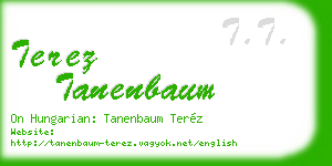 terez tanenbaum business card